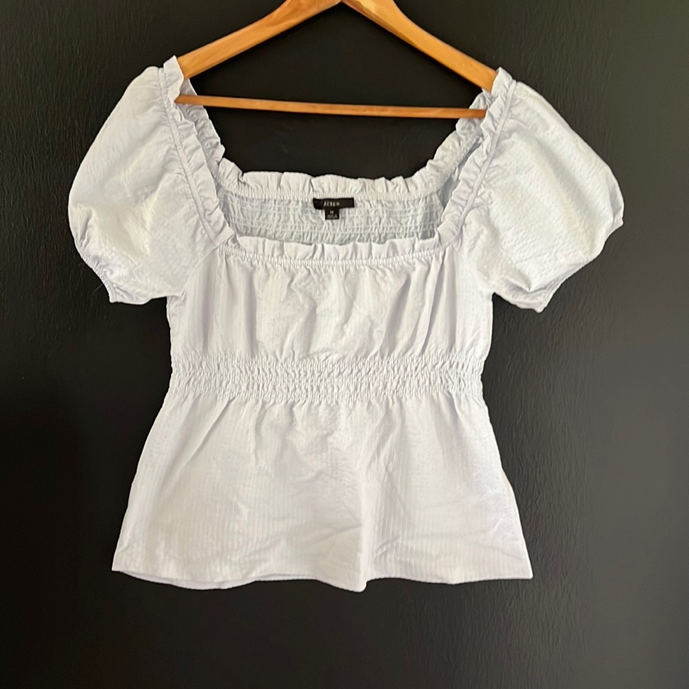 J. Crew Smocked Blouse